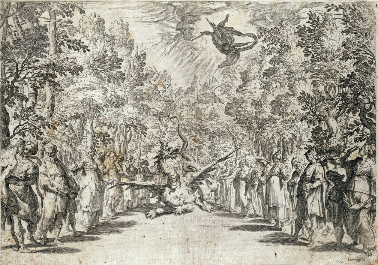 Apollo pitona saldırmak üzere, La Pellegrina