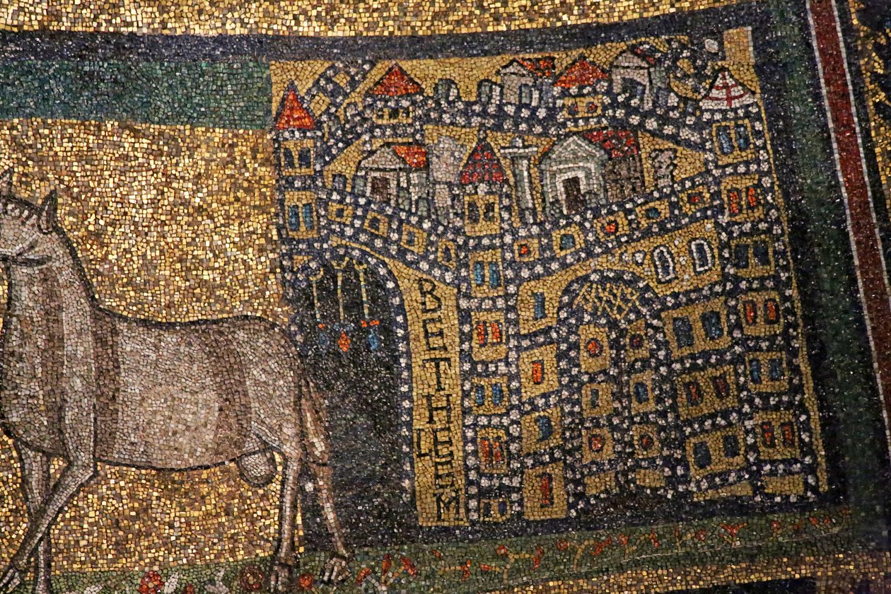 Apsis detayı, Beytüllahim ve koyun (mozaik) by Italian School