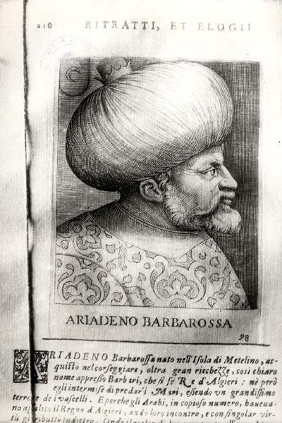 Ariadeno Barbarossa (c.1465-1546) (gravür) (s/b fotoğraf) by Italian School