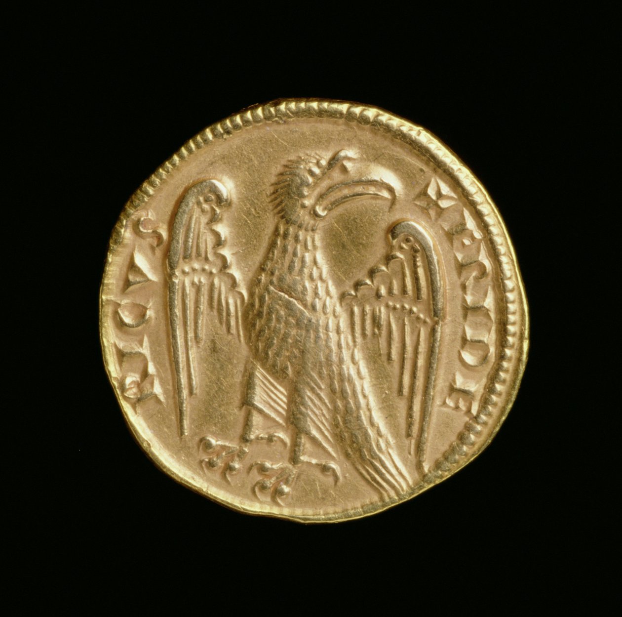 Augustalis of Frederick II (1198-1250), Sicilya Krallığı ve Güney İtalya, Messina Mint, 1231-50 (ters) (altın) (ön yüz için bkz. 168052) by Italian School
