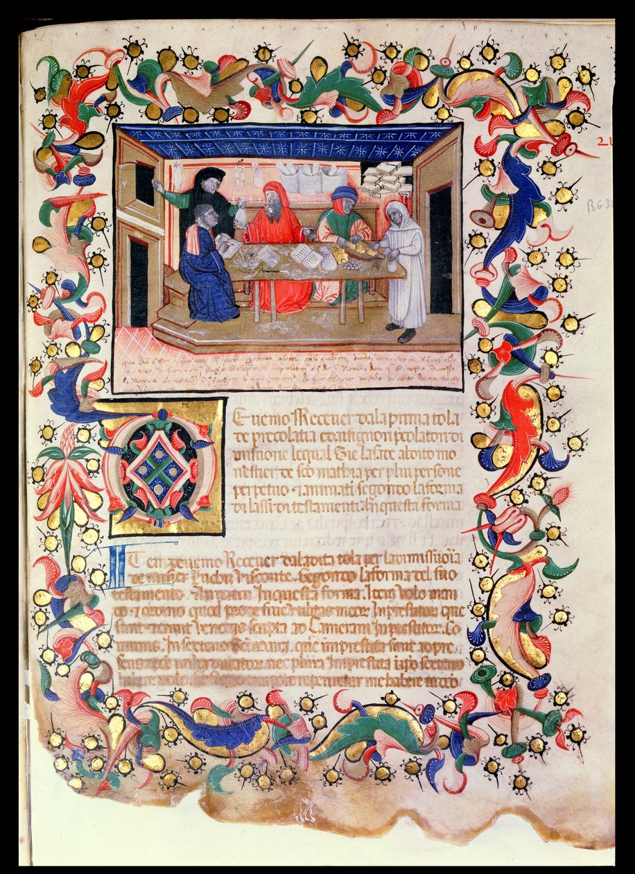 Bankacılık, Veneto-Bolognese Okulu (minyatür) (ayrıca bkz. 60917-19) by Italian School