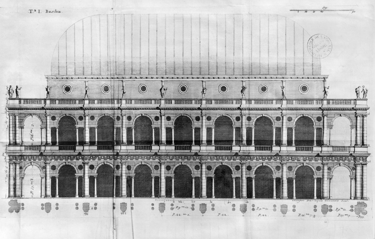 Andrea Palladio (1508-80) tarafından tasarlanan Vicenza