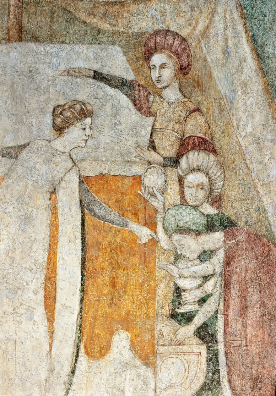 Bicocca degli Arcimboldi: 15. yüzyıl fresk, detay (fresk) by Italian School