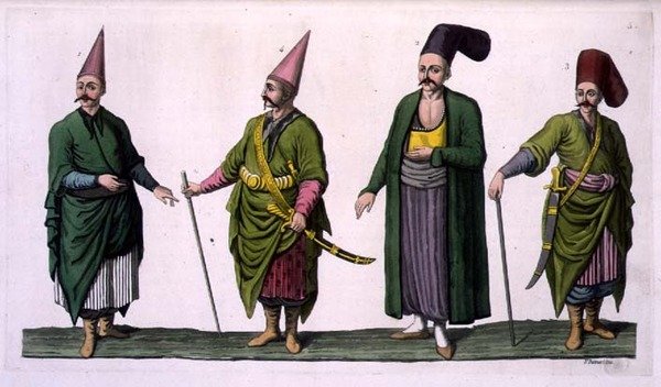 Bostandji, Khaseki ve diğer Osmanlı kostümü örnekleri, III. by Italian School