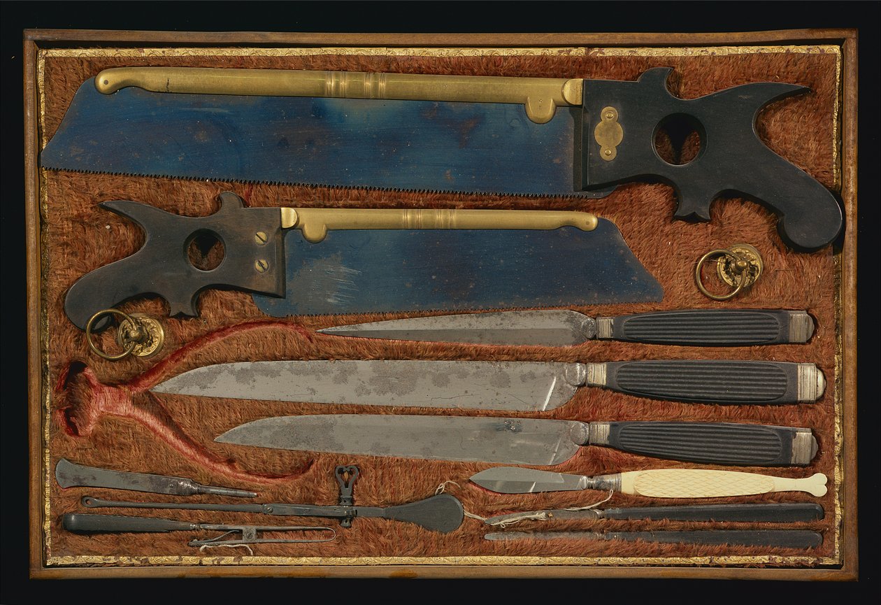 Anatomik alet kutusu (ahşap ve metal) by Italian School