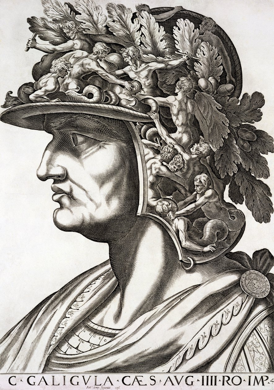 Caligula Sezar (12-41 AD), 1596 by Italian School