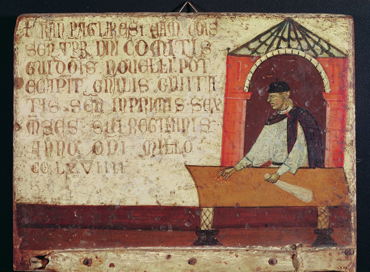 Camerlengo Ranieri Pagliaresi, 1270 (panelde sıcaklık) by Italian School