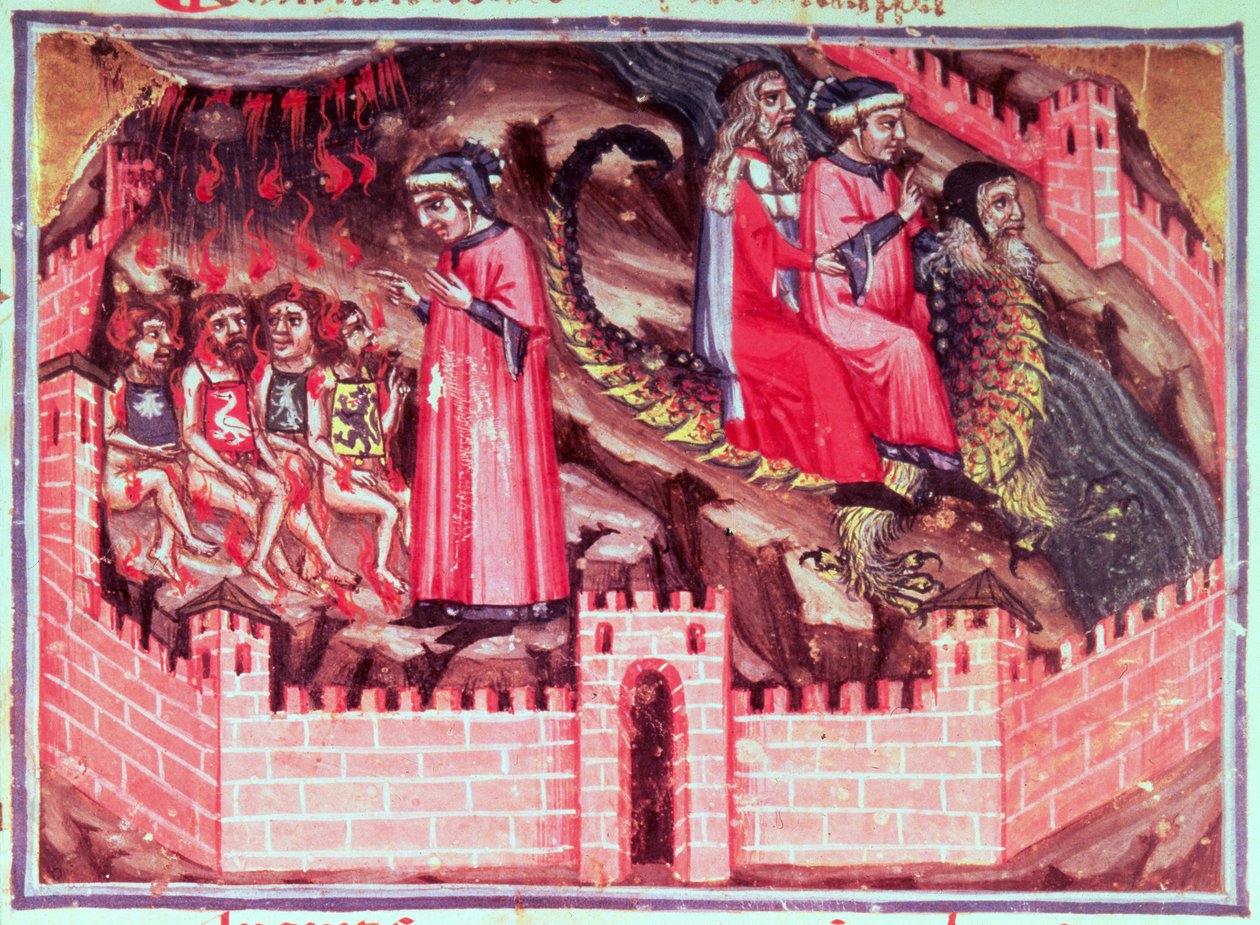 Canto XVII Four Sodomites: Dante ve Virgil, Geryon