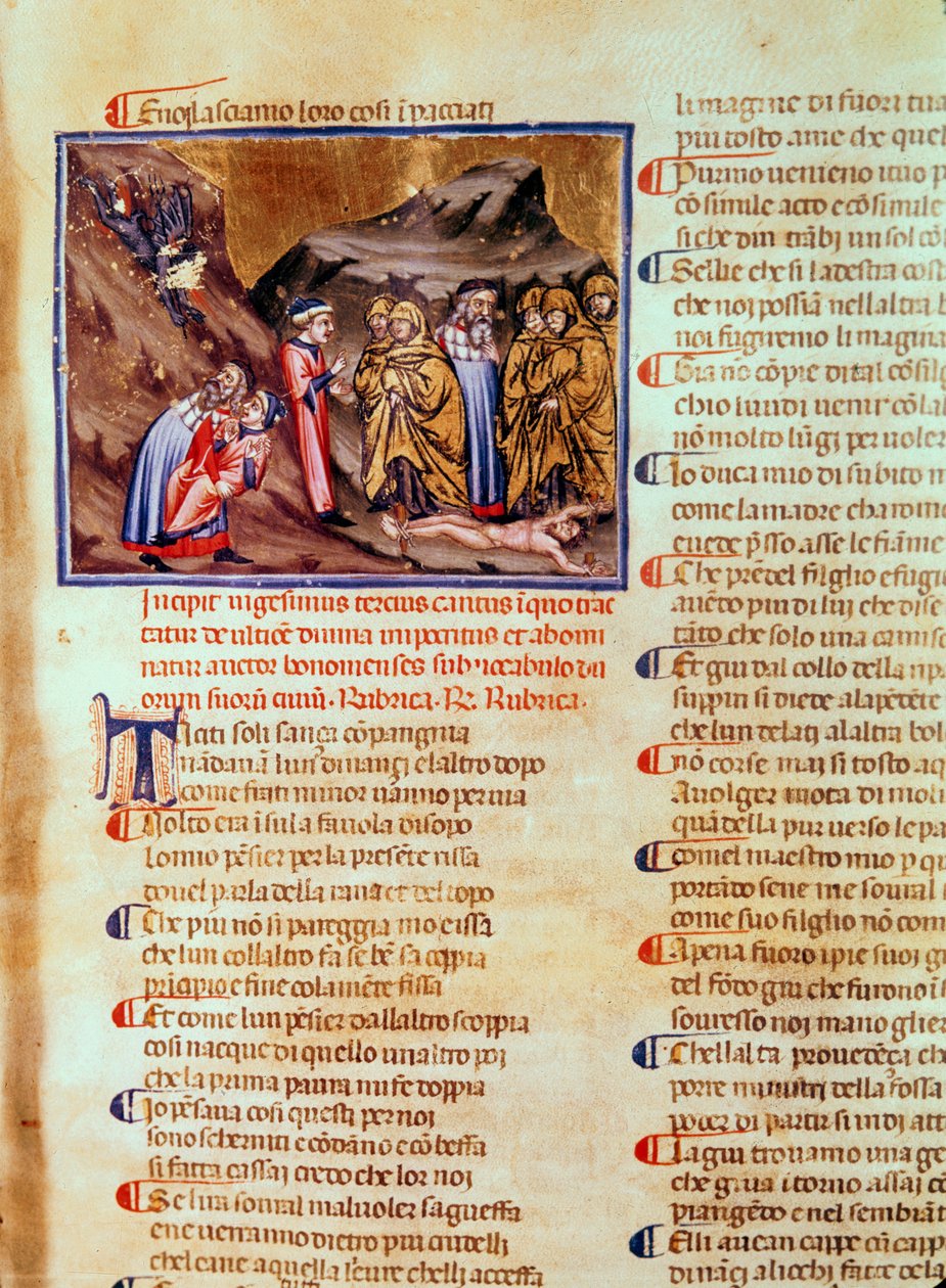 Canto XXIII Dante ve Virgil, İkiyüzlüler Çemberinde, Caiaphas