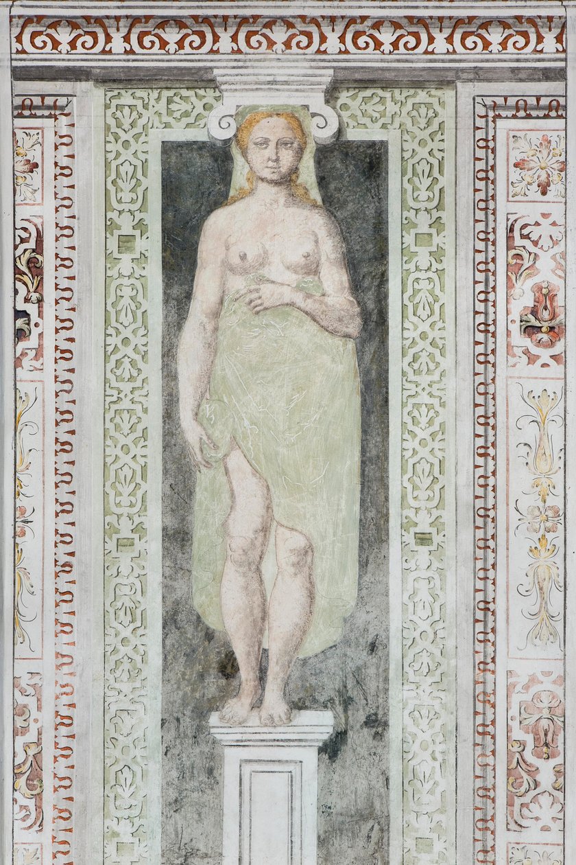 Karyatid (fresk) by Italian School