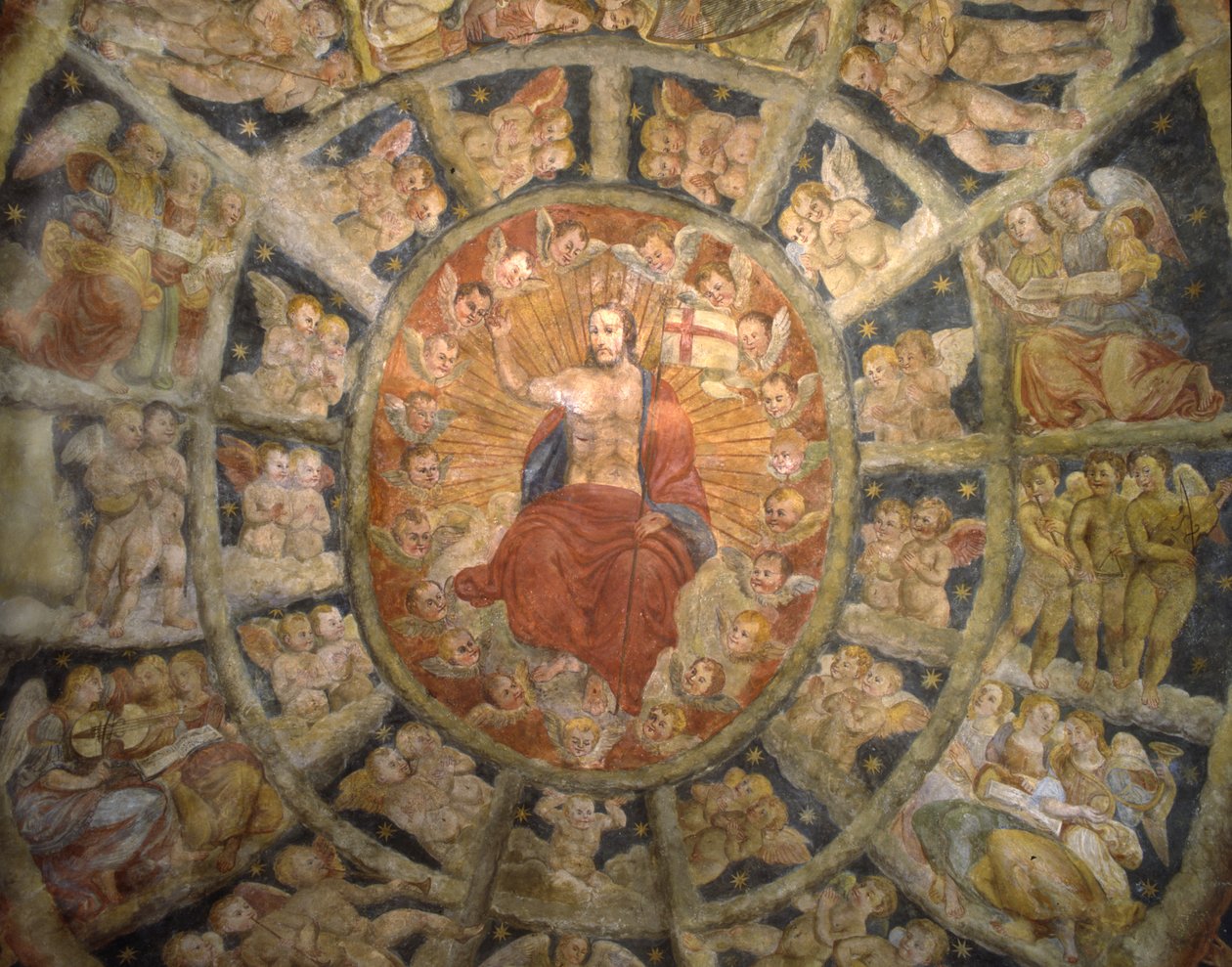 Philippa Mareri Tapınağı'nın tavanı, Borgo San Pietro, İtalya by Italian School
