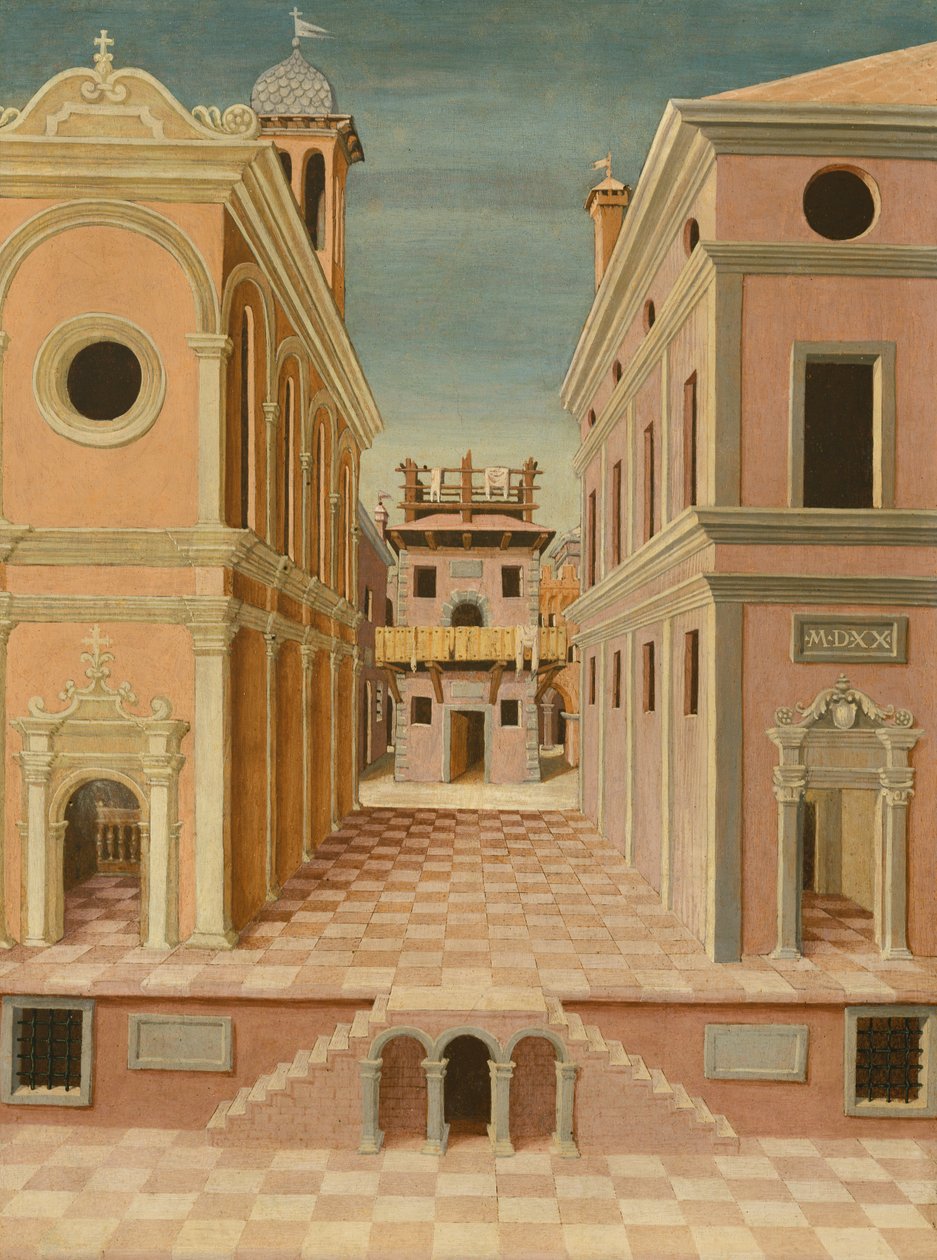 Şehir manzarası (resim) by Italian School