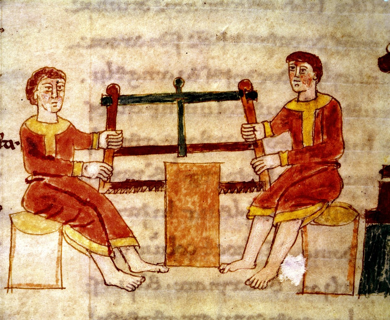 Codex 132 Livre 14 Bölüm 25 Odun Testere İki Adam, De Universo