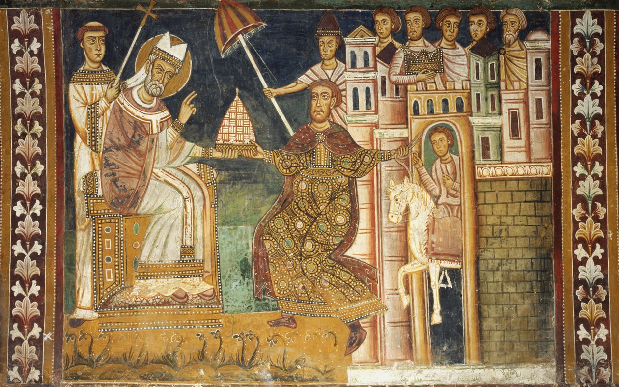 Konstantin hediye alıyor by Italian School