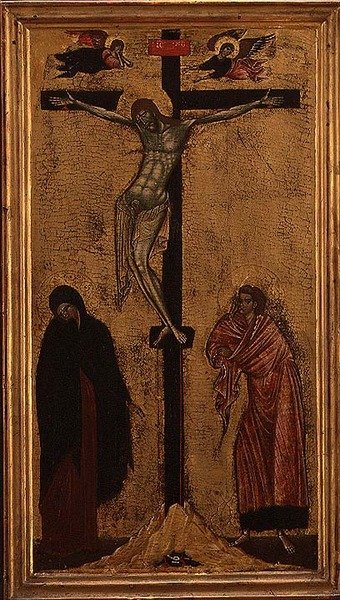Çarmıha germe (panelde tempera) by Italian School