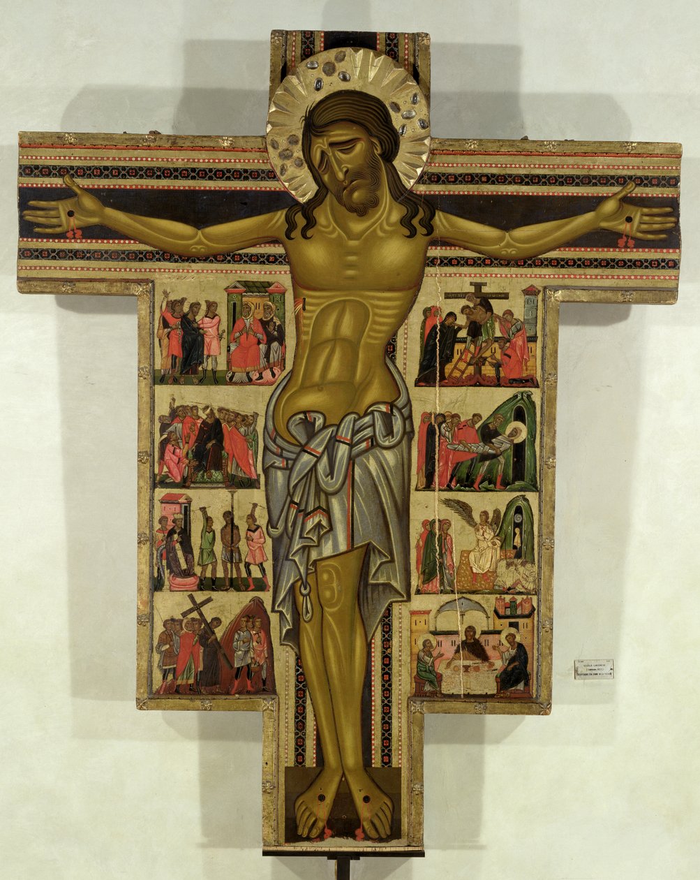 Tutku Hikayeleri ile Çarmıha Gerilme, Lucca Okulu (panelde mizaç) by Italian School