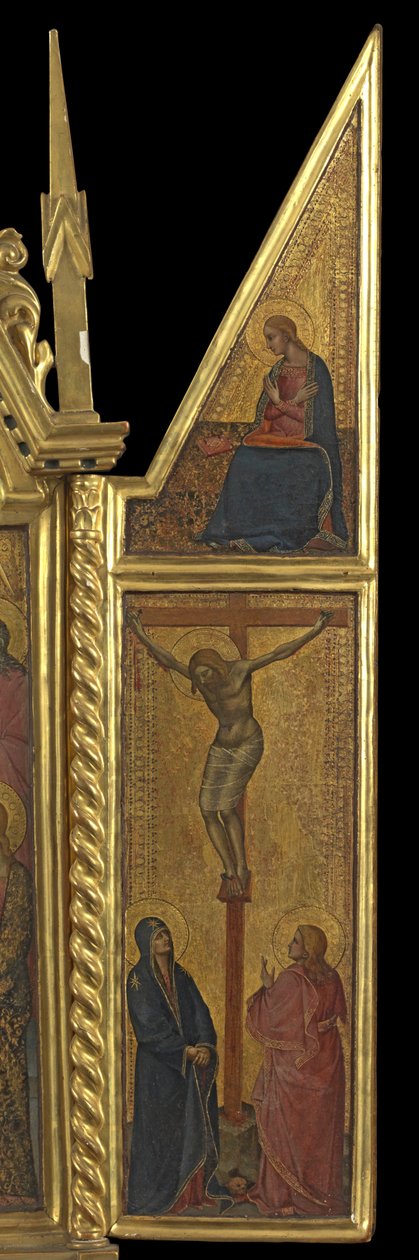 Müjde Meryemi ile Çarmıha Gerilme - yukarıda (sağ panel), c.1330-70 (panelde tempera) by Italian School