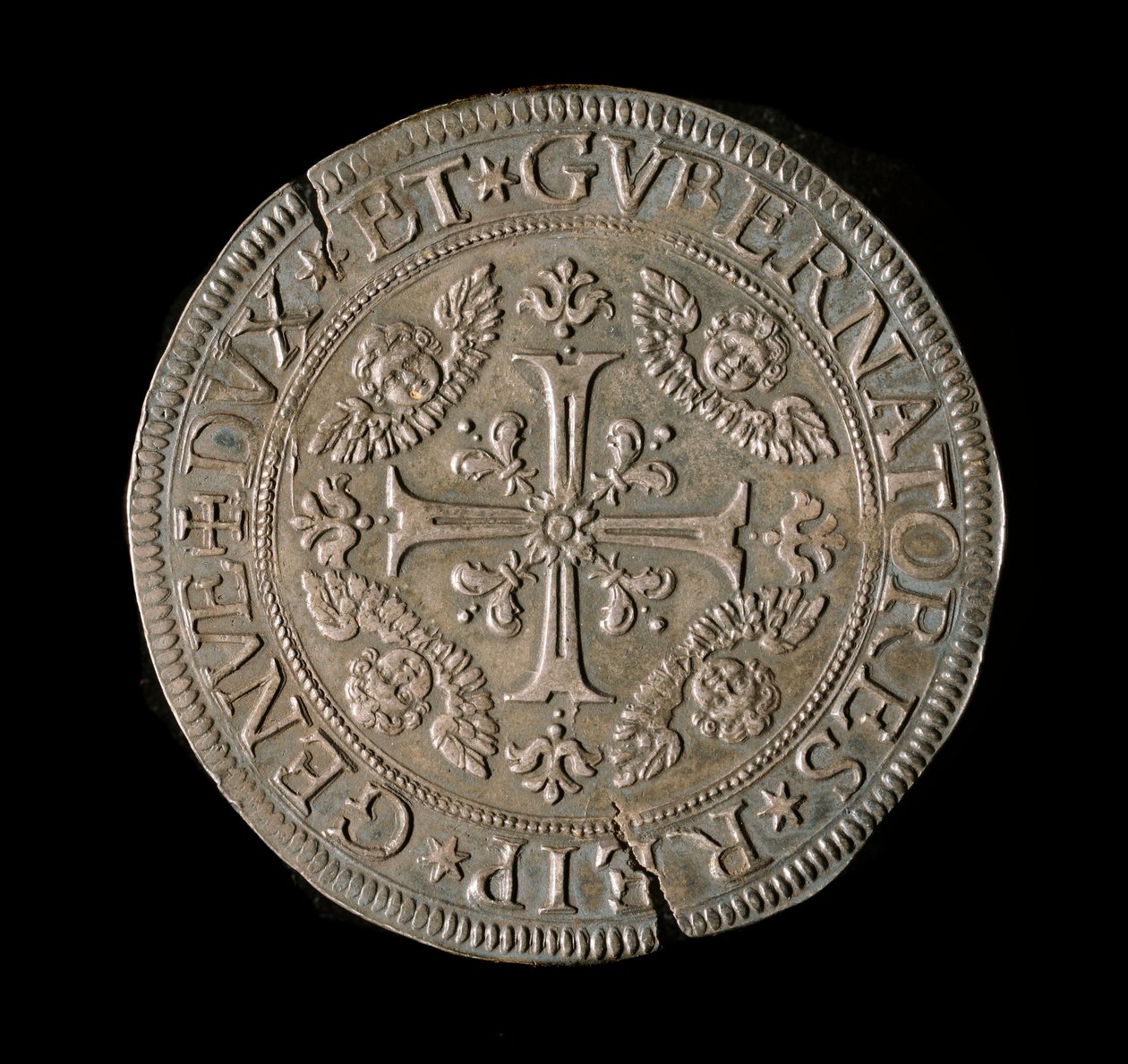 Gen Cumhuriyetinin Para Birimi: ECU genişliğinde gümüş. Çap. 61 mm. 1693. ön. Genes Musei di Strada Nuova (inv, M7135) by Italian School