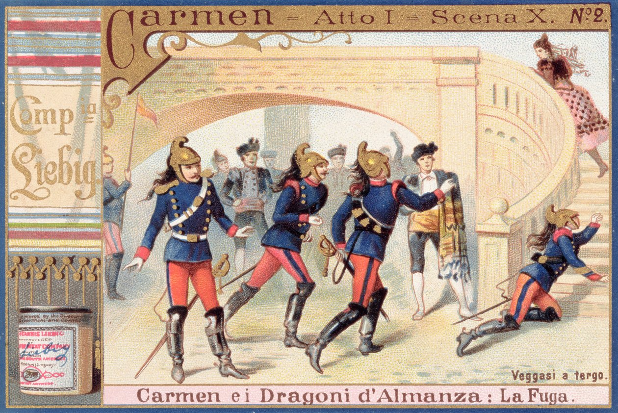 Perde I için Dekorasyon, Georges Bizet (1840-1875) tarafından Carmen Sahnesi by Italian School