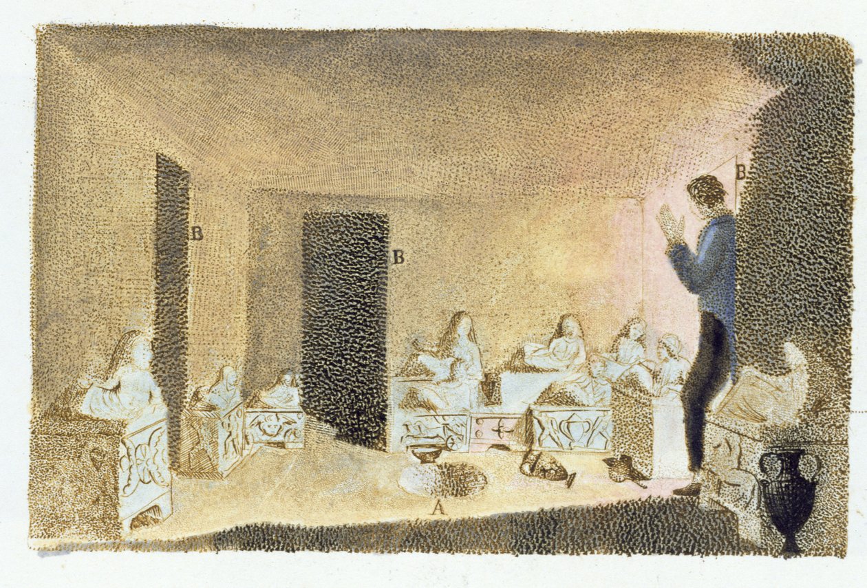 Etrüsk Mezarlarının Keşfi. Francesco Inghirami (1772-1846) tarafından Fiesole