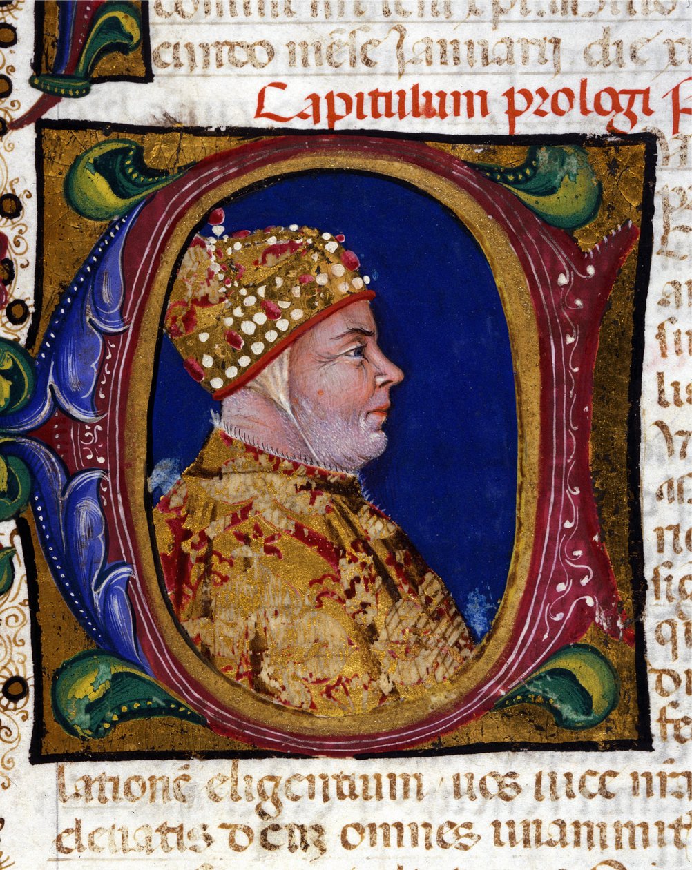 Doge Antonio Venier, 1382'nin ışıklı portresi, by Italian School