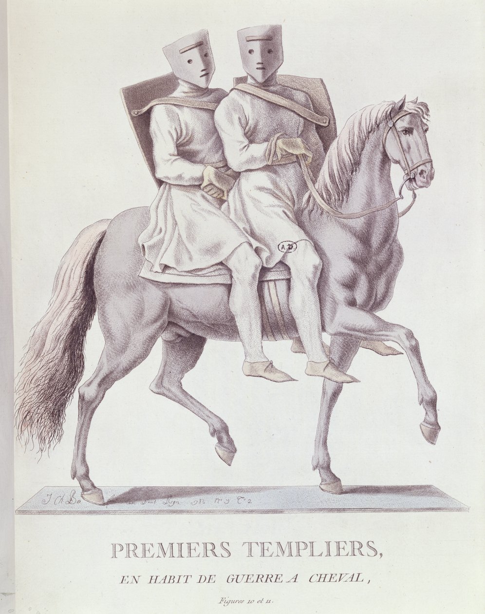 Savaş Elbiseli Erken Atlı Tapınak Şövalyeleri, 1783 by Italian School