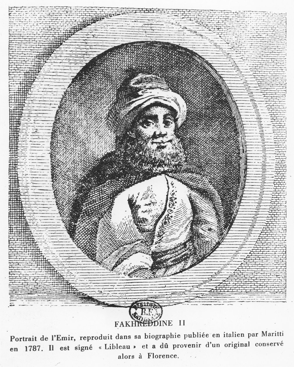 Emir Fahreddin II (gravür) by Italian School