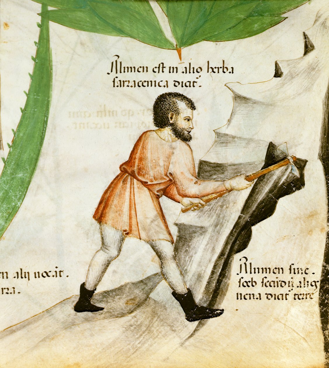 Şap Çıkarma, c.1440 (renkli taş) by Italian School