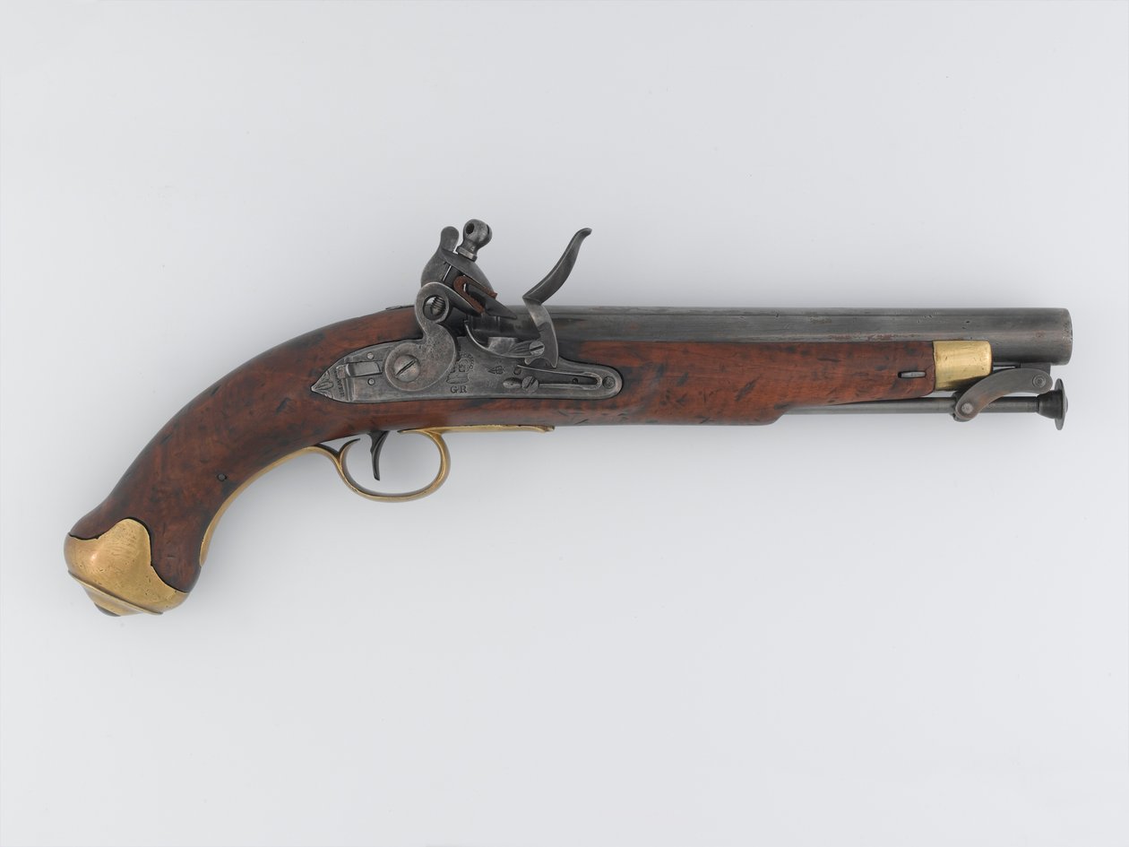 Çakmaklı 16 delikli (.65 inç) tabanca, Yeni Arazi Modeli, Hafif Ejderhalar, c.1808 (tabanca, çakmaklı, Yeni Ülke desenli hafif ejderhada .65) by Italian School