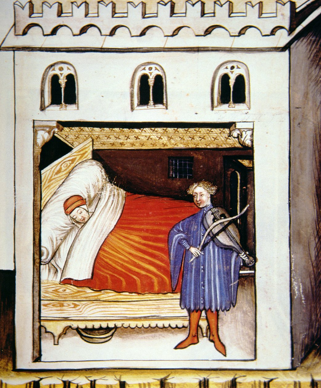 Fol.100r Uyku, Tacuinum Santiatis Codex Vindobonensis