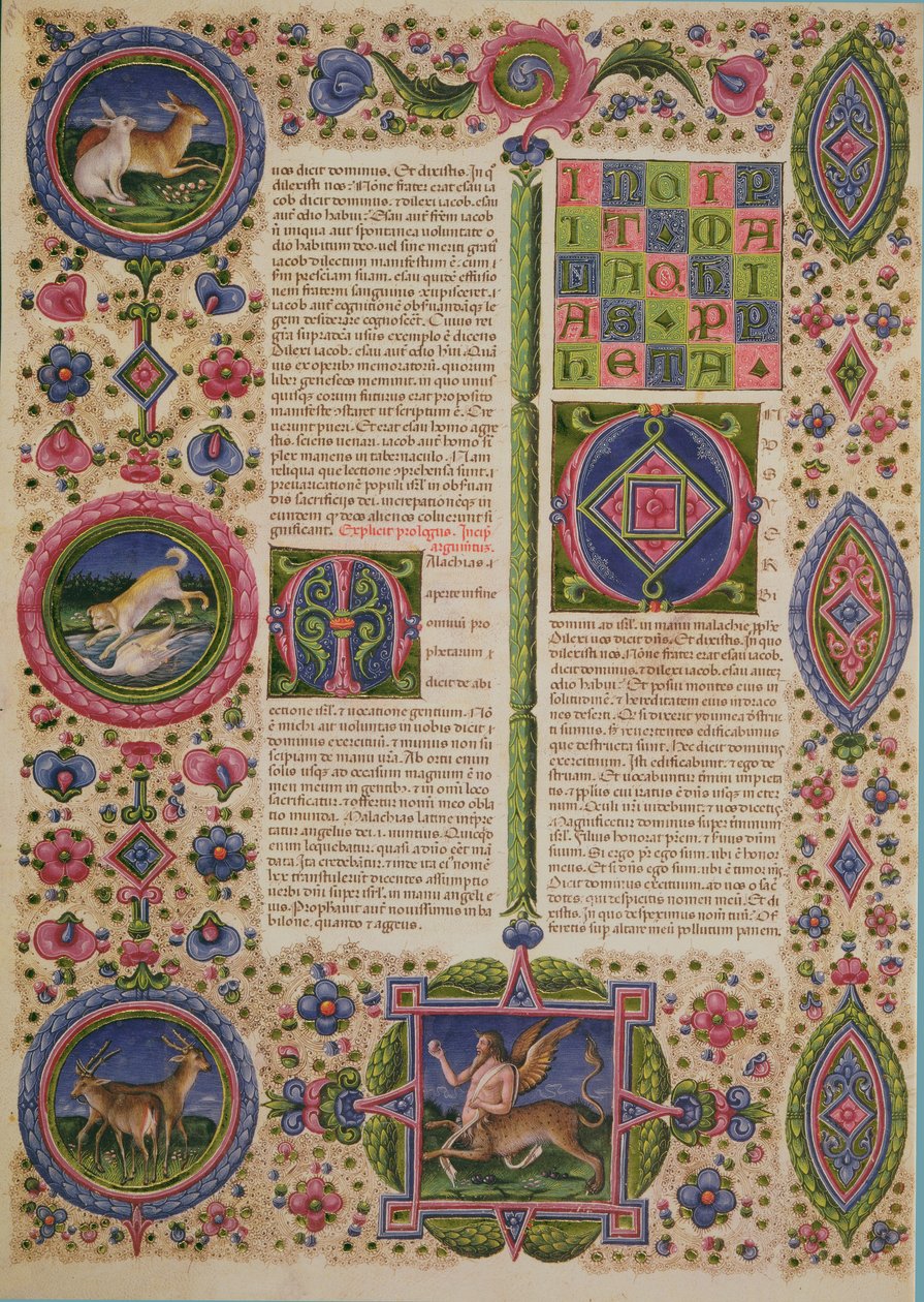 Fol.108v Peygamber Malachi Kitabı, Borso d