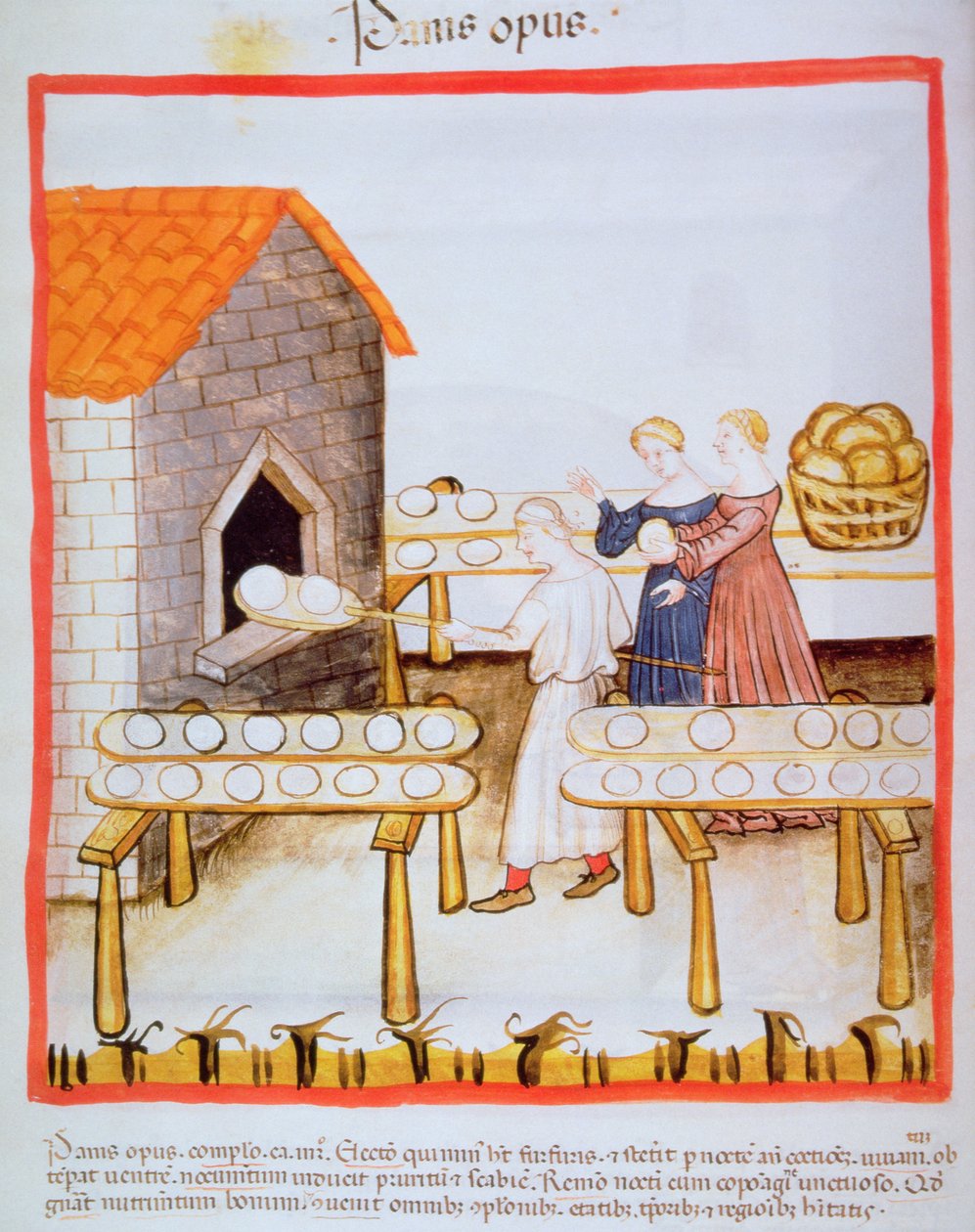 Fol.63v Kahverengi Ekmek Pişirme, Tacuinum Sanitatis