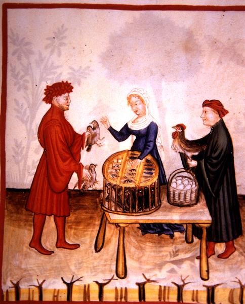 Fol.67r Genç Güvercinlerin Satışı, 