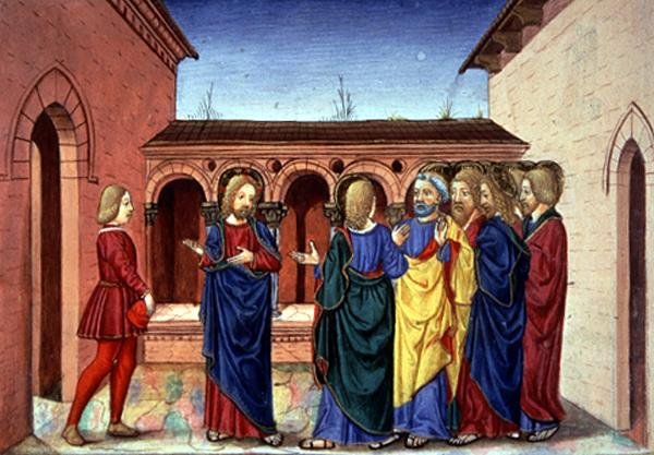 Fol.91v Christ, Lazarus