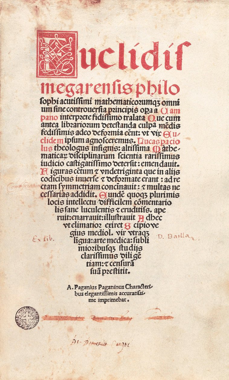 Öklid geometrisinin ön yüzü by Italian School