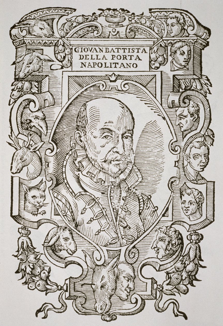 Giovanni Battista della Porta (1535-1615) kitabından, Delle Celeste Fisionomia, Padua 1616, 19. yüzyılın sonlarında yayınlanan Sihir Tarihinde resmedilmiştir. by Italian School