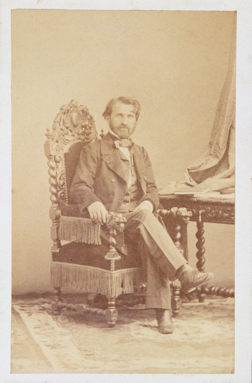 Giuseppe Verdi (1813-1901) 1860 dolayları (sepya fotoğrafı) by Italian School