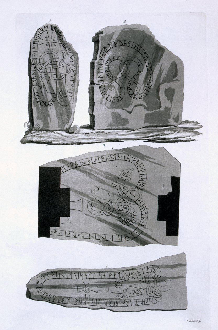 Gnistad Bronzes, c.1820s-30s (renkli gravür) by Italian School