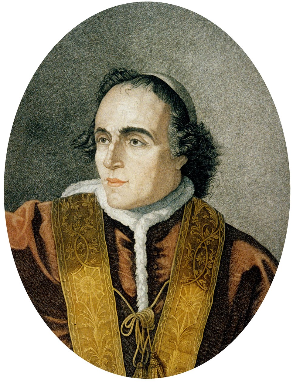 Gregorio Luigi Barnaba Chiaramonti, Papa Pius VII (renkli gravür) by Italian School