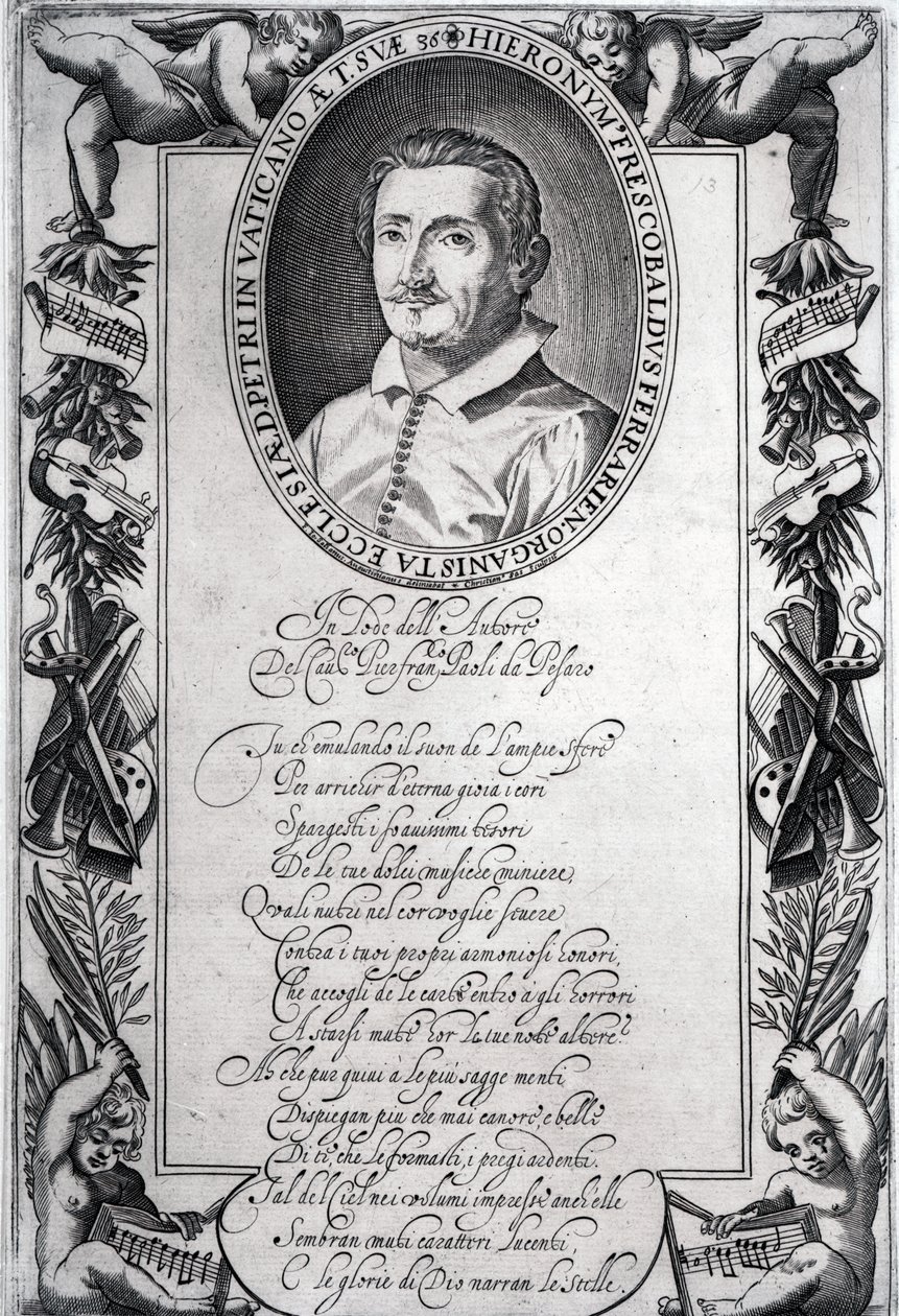 Christian Sas tarafından kazınmış Hieronymus Frescobaldi by Italian School