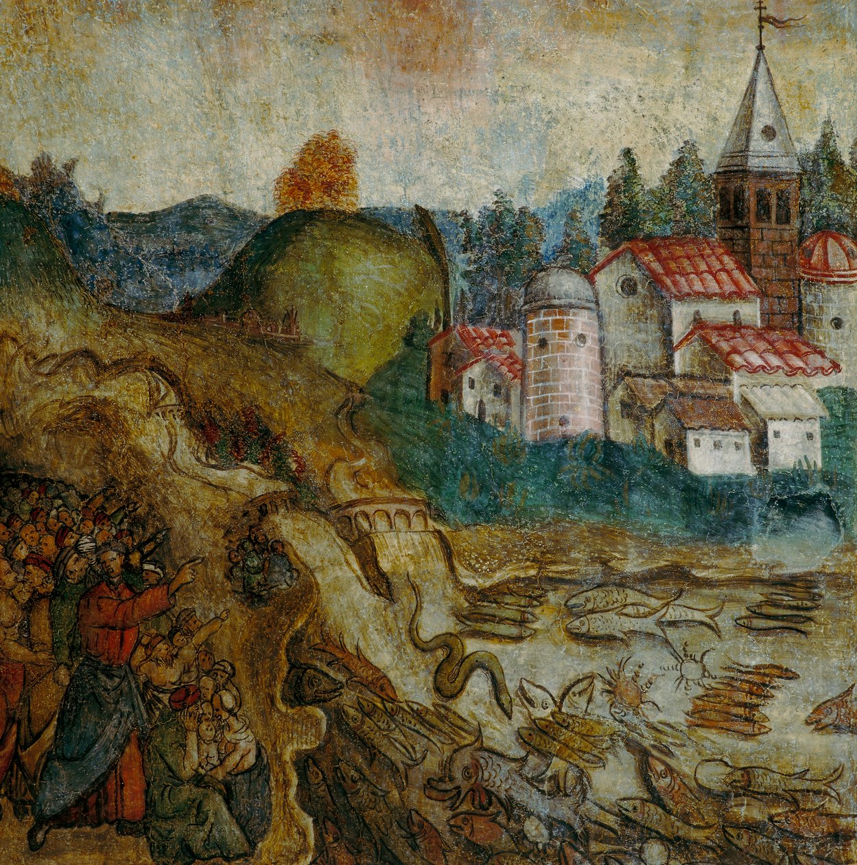 Deniz kuruyacak, Yuhanna Vahiyinin ayrıntıları by Italian School