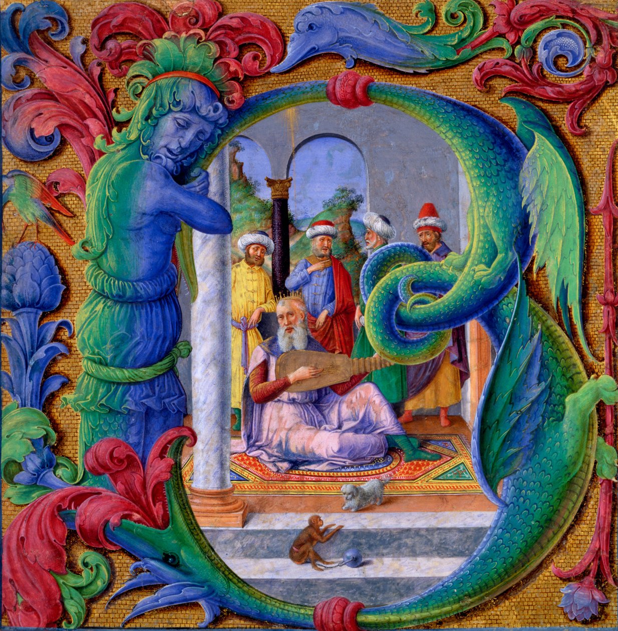Işıklı başlangıç B (parşömen üzerine tempera) by Italian School
