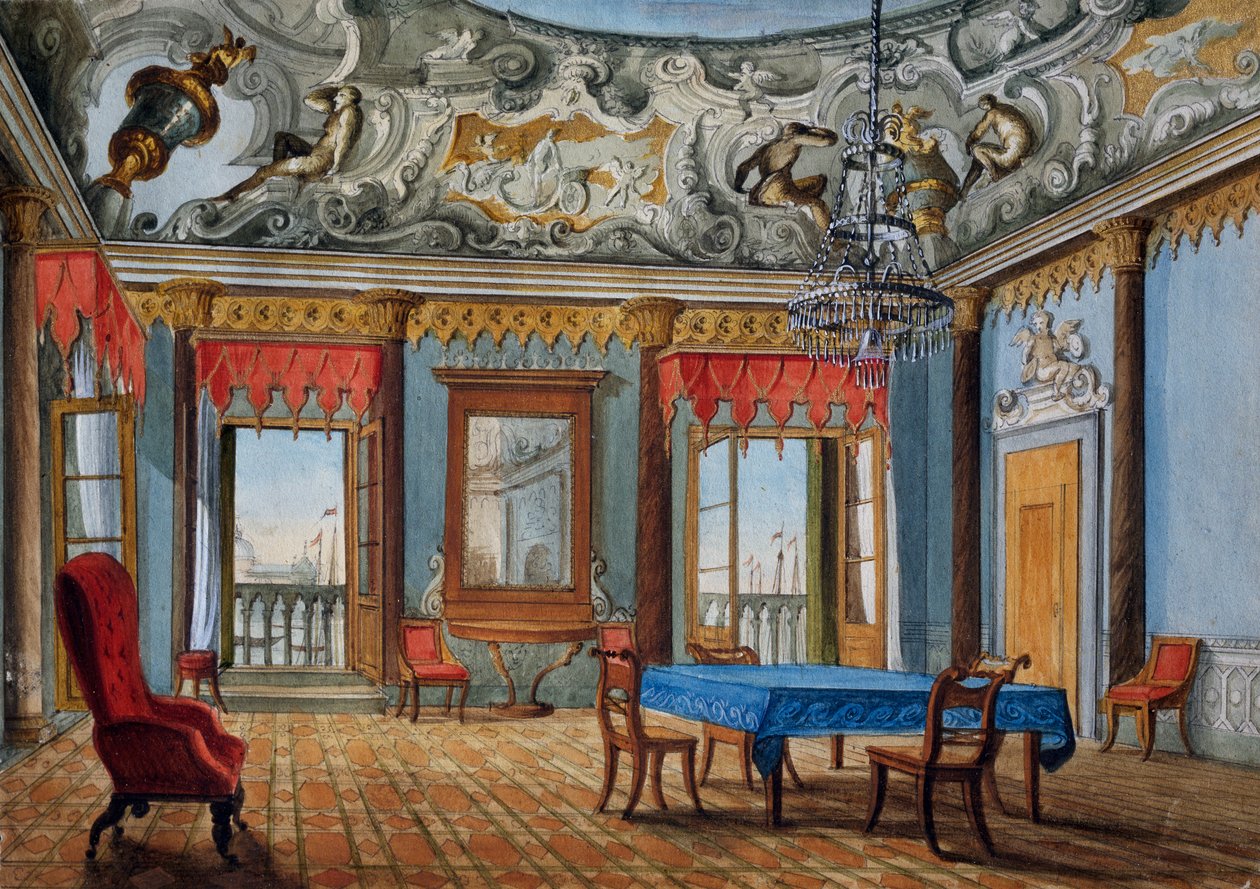 Venedik sarayının içi by Italian School