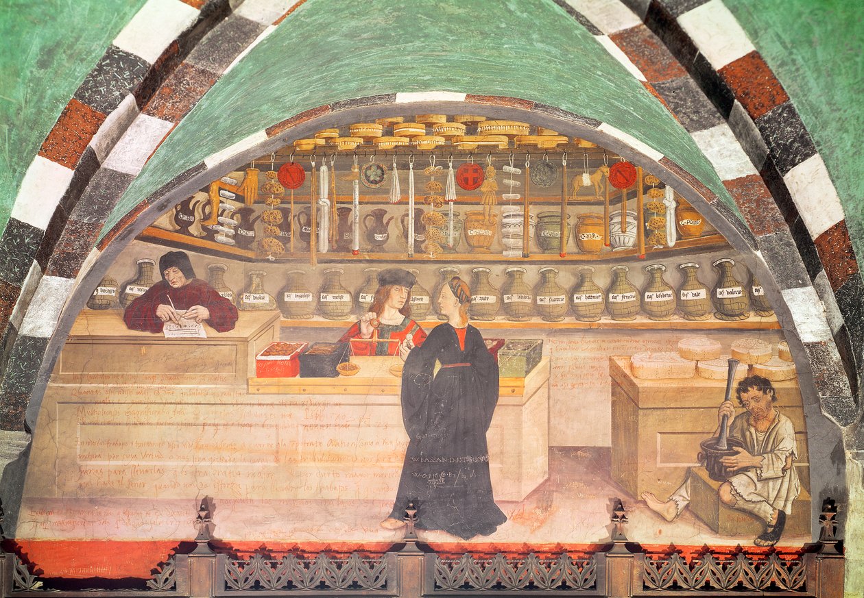 Bir eczane iç by Italian School