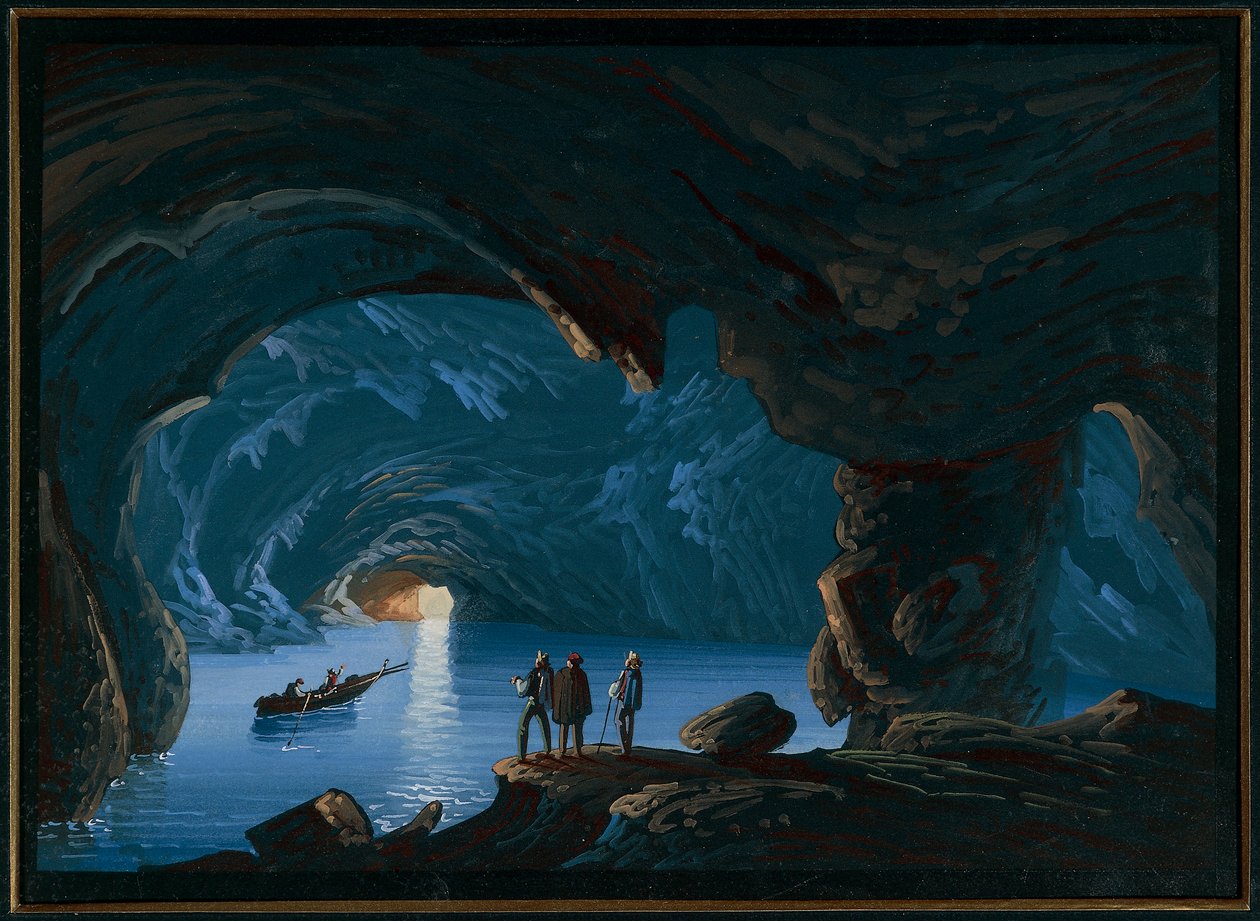 Capri Adası, Blue Grotto by Italian School