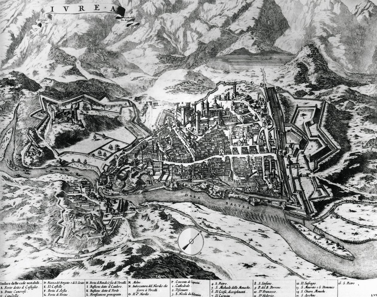 Ivrea ve surları by Italian School