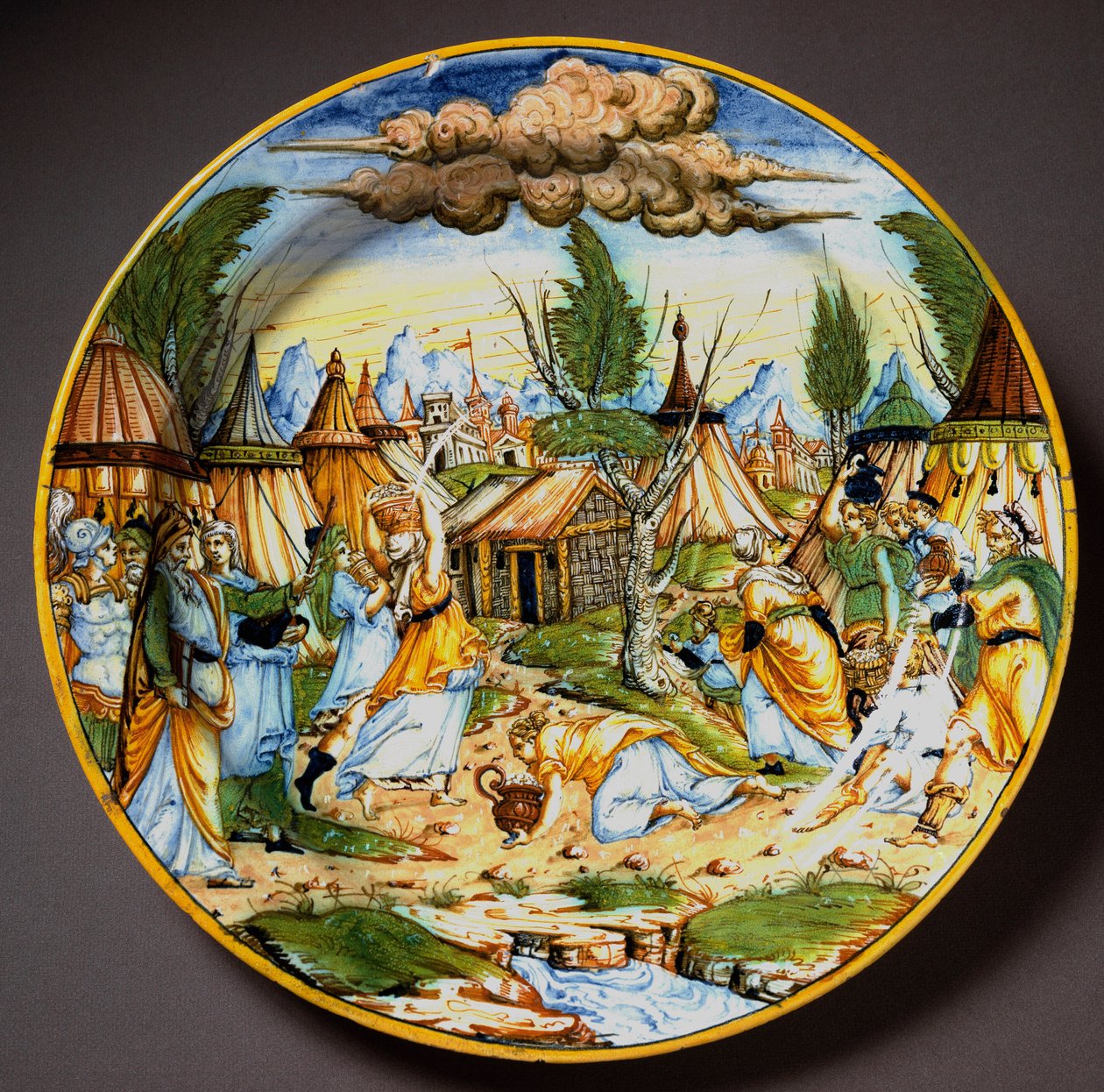 Çöldeki Yahudiler (veya manın geri kazanılması). Tanrı, açlıktan ölecek olan İsraillileri bıldırcın yumurtası ve mannadan (Manna) besler. Urbino