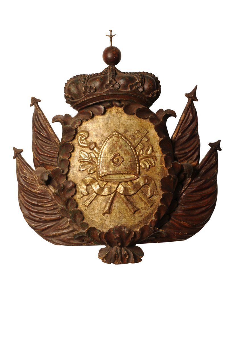 Büyük Barok arma oymacılığı, c.1700 (ahşap) by Italian School