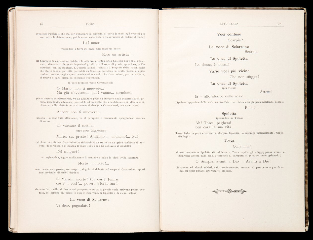 Libretto, Tosca, Giacomo Puccini, Edition Ricordi, İtalya by Italian School