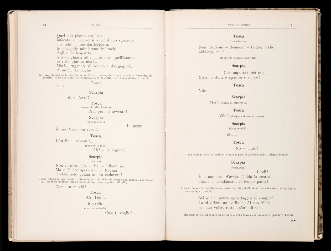 Libretto, Tosca, Giacomo Puccini, Edition Ricordi, İtalya by Italian School